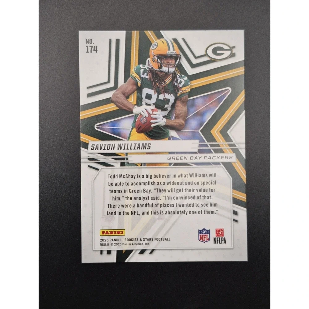 2025 Panini Rookies &‎ Stars Savion Williams #174 Rookie Signatures Silver (RC)